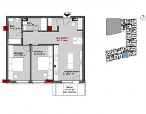 Appartement 3 chambres à vendre dans Cluj-napoca, zone Centru