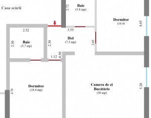 Lakás 3 szobák eladó on Cluj-napoca, Zóna Baciu