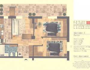 Appartement 3 chambres à vendre dans Floresti