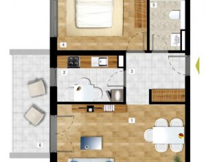 Appartement 2 chambres à vendre dans Cluj-napoca, zone Gheorgheni