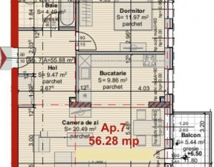 Appartement 2 chambres à vendre dans Cluj-napoca, zone Centru