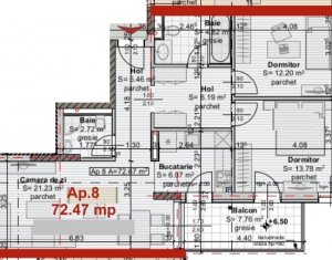 Appartement 3 chambres à vendre dans Cluj-napoca, zone Centru