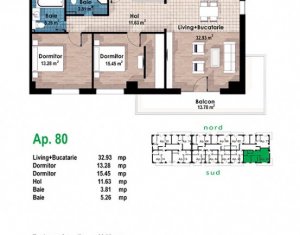 Lakás 3 szobák eladó on Cluj-napoca, Zóna Zorilor