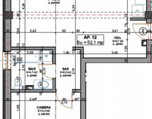 Lakás 2 szobák eladó on Cluj-napoca, Zóna Dambul Rotund