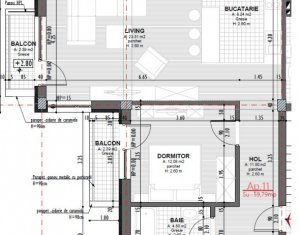 Lakás 2 szobák eladó on Cluj-napoca, Zóna Centru