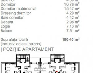 Lakás 3 szobák eladó on Cluj-napoca, Zóna Buna Ziua