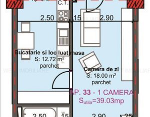 Lakás 1 szobák eladó on Cluj-napoca, Zóna Marasti