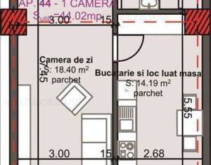 Lakás 1 szobák eladó on Cluj-napoca, Zóna Marasti