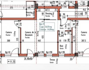 Lakás 3 szobák eladó on Cluj-napoca, Zóna Borhanci