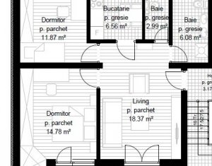 Lakás 3 szobák eladó on Cluj-napoca, Zóna Apahida