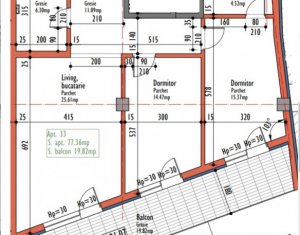 Lakás 3 szobák eladó on Cluj-napoca, Zóna Centru