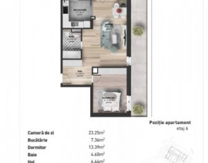 Lakás 2 szobák eladó on Cluj-napoca, Zóna Marasti