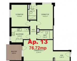 , 76.72m2 on Cluj-napoca, Zóna Buna Ziua