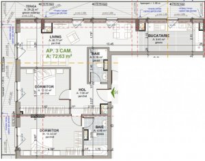 Lakás 3 szobák eladó on Cluj-napoca, Zóna Marasti