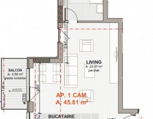 Lakás 1 szobák eladó on Cluj-napoca, Zóna Marasti