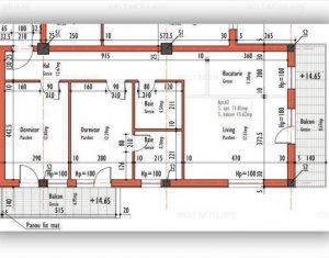 Lakás 3 szobák eladó on Cluj-napoca, Zóna Dambul Rotund
