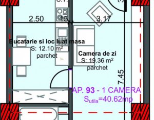 Lakás 2 szobák eladó on Cluj-napoca, Zóna Marasti