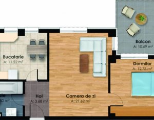 , 54.4m2 on Cluj-napoca, Zóna Centru