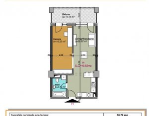 Lakás 2 szobák eladó on Cluj-napoca, Zóna Gheorgheni
