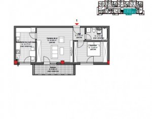 Lakás 2 szobák eladó on Floresti