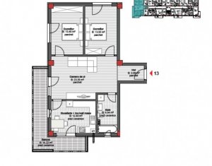 Lakás 3 szobák eladó on Floresti