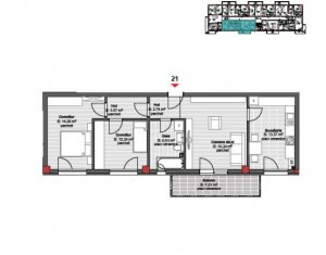 Lakás 3 szobák eladó on Floresti