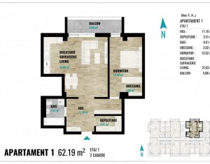 Lakás 2 szobák eladó on Cluj-napoca, Zóna Europa