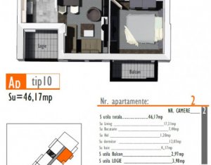 Lakás 2 szobák eladó on Cluj-napoca, Zóna Marasti