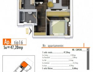Lakás 2 szobák eladó on Cluj-napoca, Zóna Marasti
