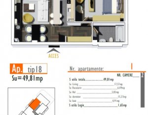 Lakás 2 szobák eladó on Cluj-napoca, Zóna Marasti