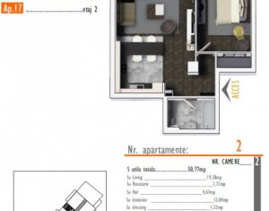 Lakás 2 szobák eladó on Cluj-napoca, Zóna Marasti