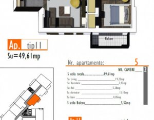 Lakás 2 szobák eladó on Cluj-napoca, Zóna Marasti