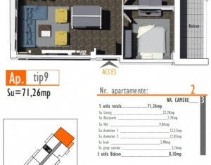 Lakás 3 szobák eladó on Cluj-napoca, Zóna Marasti