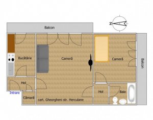 Lakás 2 szobák eladó on Cluj-napoca, Zóna Gheorgheni
