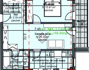 Lakás 2 szobák eladó on Cluj-napoca, Zóna Marasti