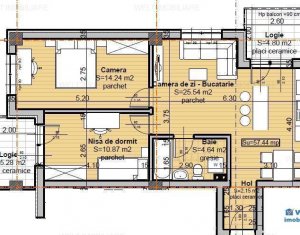 Lakás 3 szobák eladó on Cluj-napoca, Zóna Baciu