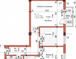 Lakás 3 szobák eladó on Cluj-napoca, Zóna Dambul Rotund