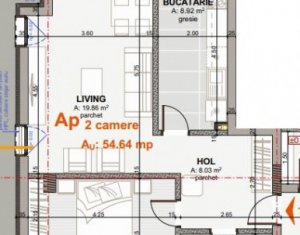 Lakás 2 szobák eladó on Cluj-napoca, Zóna Borhanci