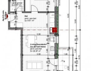 Lakás 2 szobák eladó on Cluj-napoca, Zóna Intre Lacuri