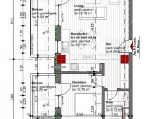 Lakás 2 szobák eladó on Cluj-napoca, Zóna Intre Lacuri