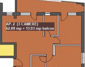 Lakás 3 szobák eladó on Floresti