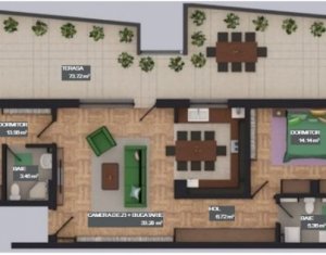 , 76.83m2 on Floresti