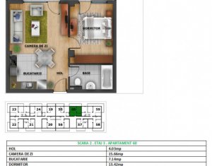 Lakás 2 szobák eladó on Cluj-napoca, Zóna Zorilor