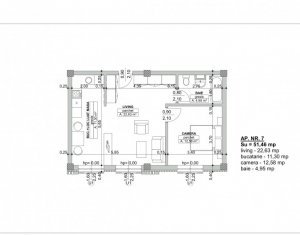 Lakás 2 szobák eladó on Cluj-napoca