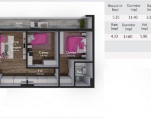 Lakás 3 szobák eladó on Cluj-napoca, Zóna Zorilor