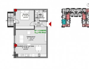 Lakás 2 szobák eladó on Floresti