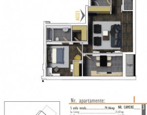 Lakás 3 szobák eladó on Cluj-napoca, Zóna Marasti