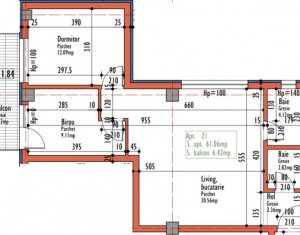 Lakás 3 szobák eladó on Cluj-napoca, Zóna Centru
