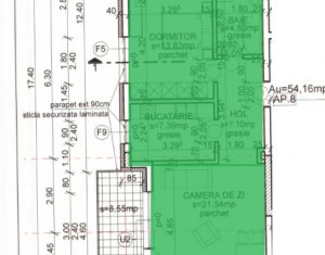 Lakás 2 szobák eladó on Cluj-napoca, Zóna Andrei Muresanu