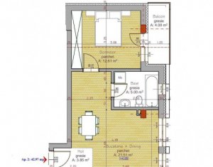 Lakás 2 szobák eladó on Cluj-napoca, Zóna Someseni